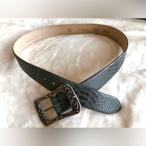 Leather German made big buckle belt